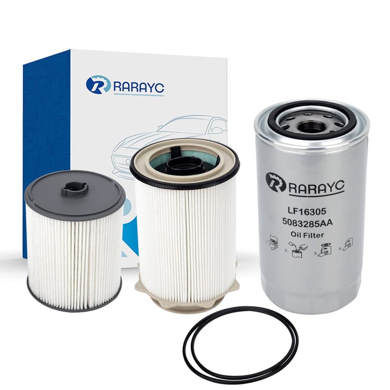 RARAYC Upgrade 6.7L Cummins Fuel Filter Water Separator set for 2019-2024 Ram Turbo Diesel Engines 68436631AA Oil Filter 5083285AA and 68157291AA - Image 1